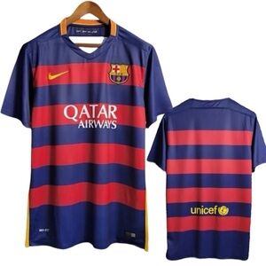 NIKE BARCELONA 2016 NEW AUTHENTIC HOME JERSEY Size Medium Blokecore Ladcore NWOT